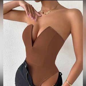 V-Bra Tube Bodysuit XS